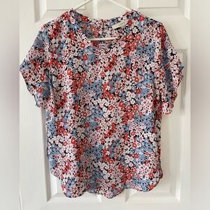 Loft size Small, flutter sleeve blouse